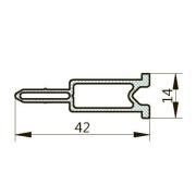 Витраж, ТПУ-010-04, термовставка, под 3 стекла(32 мм), 3,0м