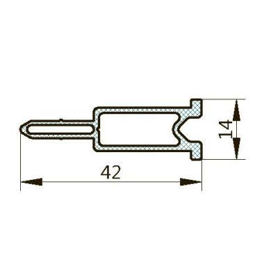 Витраж, ТПУ-010-04, термовставка, под 3 стекла(32 мм), 3,0м