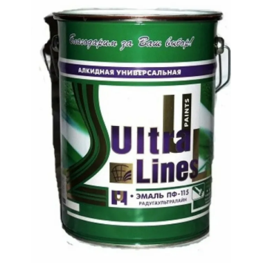 Эмаль ПФ-115 РАДУГА Ultra Lines черная 20кг