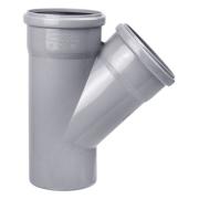 Тройник 110 мм, 45*, Серая