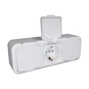 Розетка "Пралеска" 3ОП с/з белый IP54