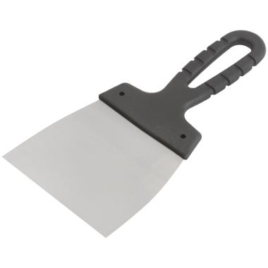 Шпатель, лезвие нержавеющая сталь, пластиковая ручка 100 мм MOS