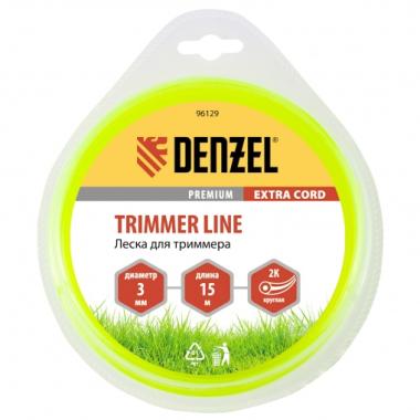 Леска для триммера, двухкомпонентная круглая 3.0 мм, 15 м Extra cord Denzel