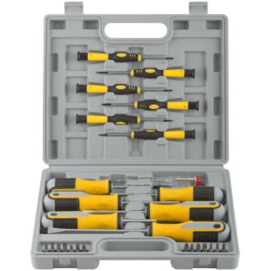 Отвертки "Старт" и биты crv, набор 27 шт., пластиковый кейс ФИТ