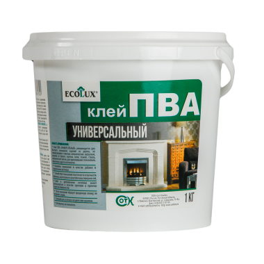 Клей ПВА Универсальный 1,0л. ECOLUX /24/