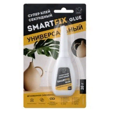 Супер-клей универсальный 20гр, 12шт/уп А.Д.М. SmartFix/12/96/