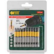 Биты кованые, сталь s2, односторонние 50 мм PH1, ФИТ Профи 10 шт. ПОШТУЧНО