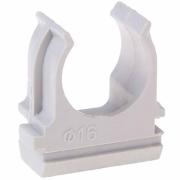 Крепёж-клипса для трубы D16мм серый (100 шт)