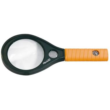 Лупа 4 кратная и 6 кратная, D 70 и 20 мм, с рукояткой Sparta