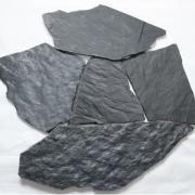 Камень, Плитняк, Черный, Кварцево-биотитовый, 40-60 мм, (0,9м2 - 1 ряд на поддоне)