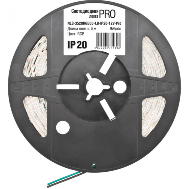 Лента светодиод.NLS12V,4.8Вт,6000K,5,0м.IP20 Мультицвет Navigator