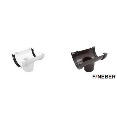 Воронка желоба, D 80*, белый, пластик FineBer