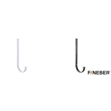 Держатель желоба белый, металл удлин, 335х25х3 мм FineBer