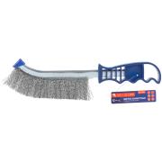 Щетка зачистная 250 мм, витая проволока 0,3 мм, пластиковая ручка, блистер, CUTOP Profi