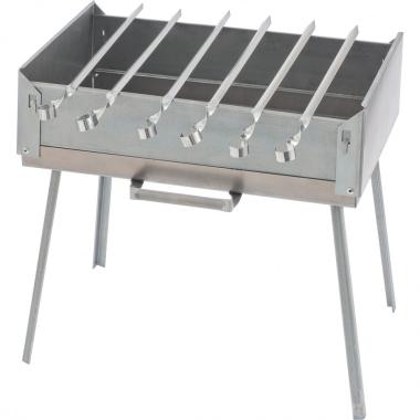 Мангал-дипломат в сумке 410 x 280 x 125 мм (сталь 1,5 мм), 6 шампуров в комплекте, Camping Palisad