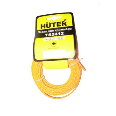 Леска Huter TS2412 для триммера, 2.4 мм, витой квадрат