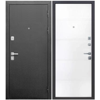 Дверь металлическая 9см Серебро Ривьера айс царга (960мм) левая "Ferroni"4709