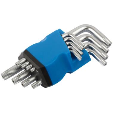 Ключи "звездочки", набор 9 шт. t10-t50, в пластиковом держателе MOS