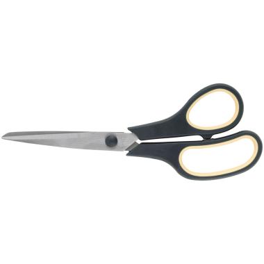 Ножницы бытовые нержавеющие, прорезиненные ручки, толщина лезвия 1,8 мм, 225 мм ФИТ