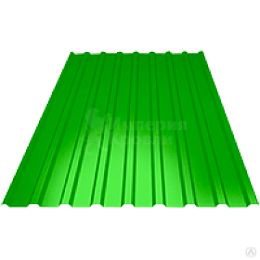 Профнастил НС-10, Зеленая листва (RAL 6002), 0,45 мм, 2,2м