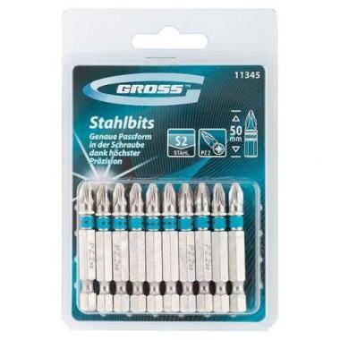 Бита магнитная РZ3 х 50, сталь S2, 10 шт/уп (ПОШТУЧНО), Gross