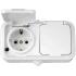 Розетка "Пралеска"2ОП с/з белый IP54