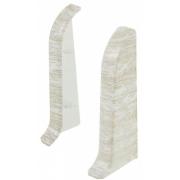 Торцевая заглушка для плинтуса, правая , 252, Ясень белый, Идеал, Комфорт