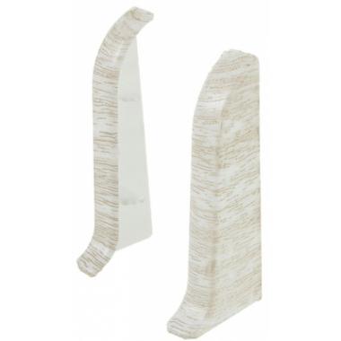 Торцевая заглушка для плинтуса, правая , 252, Ясень белый, Идеал, Комфорт