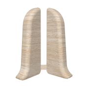 Торцевая заглушка для плинтуса, левая, 254, Ясень светлый, Идеал, Комфорт