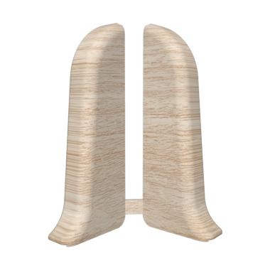 Торцевая заглушка для плинтуса, левая, 254, Ясень светлый, Идеал, Комфорт