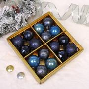 Шар 6 см, (набор 16 шт)"Зимняя вечеринка", Сапфир, 201-4275