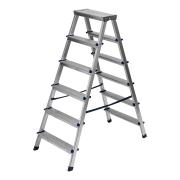 Стремянка двусторонняя 6 ступеней, алюминиевая, Россия// Сибртех