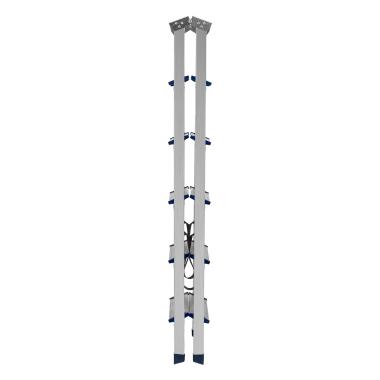 Стремянка двусторонняя 6 ступеней, алюминиевая, Россия// Сибртех