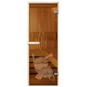 Стеклянная дверь для сауны и бани АРТ Бронза Матовая "БАНЬКА" 1900*700 стекло 8мм