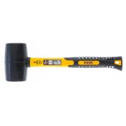 Киянка резиновая, 24 oz, 680гр. черная резина, фибергласовая рукоятка// Denzel