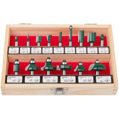 Фрезы по дереву кромочные, для фасок 15 шт.