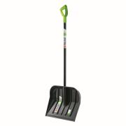 Лопата для уборки снега, поликарбонат, 460х400х1370 мм, стальной черенок, BASE// Palisad