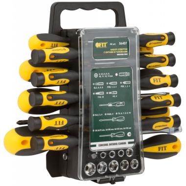 Отвертки и биты crv, набор 44 шт., пластиковый футляр