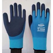Перчатки теплые двойные с вспененным покрытием Зима Люкс -30 СИНИЕ В37