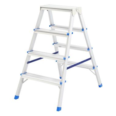 Стремянка двусторонняя 4 ступени, алюминиевая (h=0.812m), Россия, Сибртех