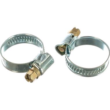 Хомуты металлические, стандартное болтовое крепление 16-27 мм, 2 шт в упаковке, ширина 9 мм Сибртех
