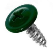 Саморез с прессшайбой, острый, D 4,2 мм 16 мм зелёный мох (RAL 6005)