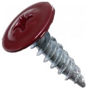Саморез с прессшайбой, острый, D 4,2 мм 16 мм красное вино (RAL 3005)