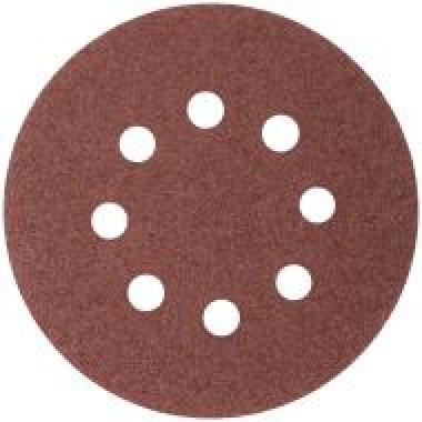 Круги абразивные на ворсовой подложке под "липучку", перфорированный, Р36, 125 мм, 5шт Cutop profi
