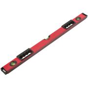 Уровень "Бизон", 3 глазка, красный корпус, магнитная полоса, ручки, шкала 800 мм ФИТ