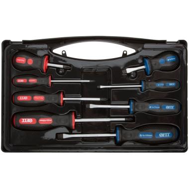 Отвертки "Универсал" Профи, crv сталь, прорезиненные ручки, пластиковый кейс, набор 8 шт.