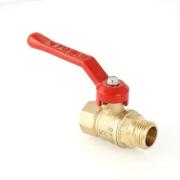 Кран шаровый латунь D 1", Вн/Нар, с флажковой ручкой