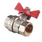 Кран шаровый латунь D 1/2", Вн/Вн, с барашковой ручкой