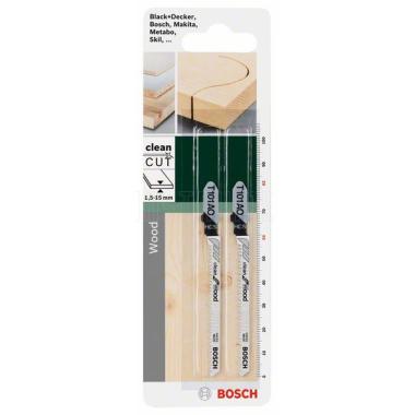 Пилки для лобзика  по дереву Bosch 2шт T101AO HCS DIY 2609256723