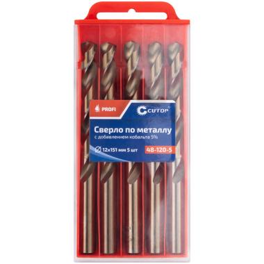Сверло по металлу, 12 x 151 мм, кобальт 5%, 5 шт/уп (ПОШТУЧНО), CUTOP Profi